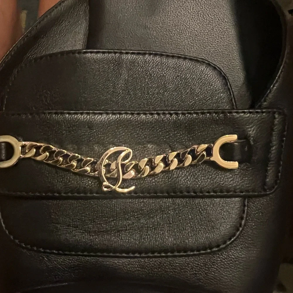 Christian Louboutin  Miss MJ Mule Slippers Red Sole with Black Edge - Picture 9 of 12